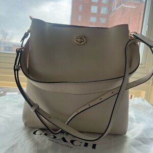 Coach Cream Leather Shoulder Bag
